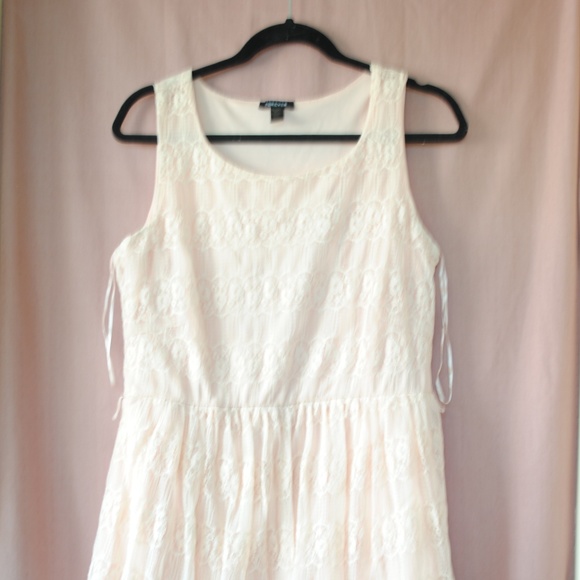 💕Light Pastel Pink Lace Formal Stretchy Dress XL - Picture 5 of 8
